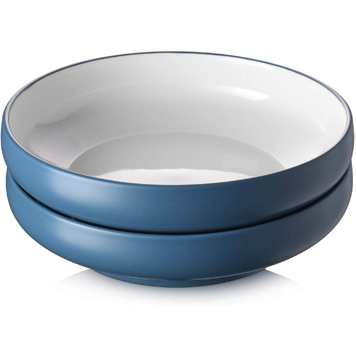 ZWISSLIV Shallow Serving Bowls, 60 Oz Large Salad Bowls And Platters